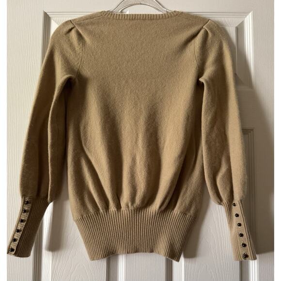 Gianni Bini 100% Cashmere Women’s Fine Knit Tan Sweater Size S - Picture 7 of 8